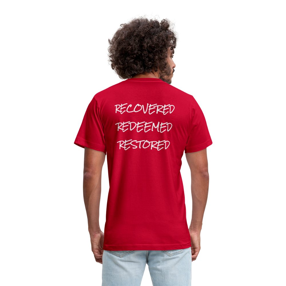 R3 Tee (Recovered, Redeemed, Restored) -SPOD - red