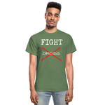 Load image into Gallery viewer, CAR Fight Opioids Mens Tee - military green
