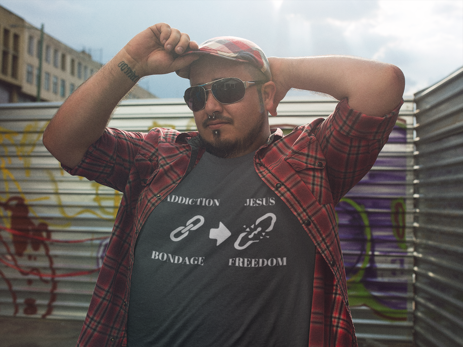 Bondage to Freedom Big-N-Tall T-Shirt - Broken Chains Apparel