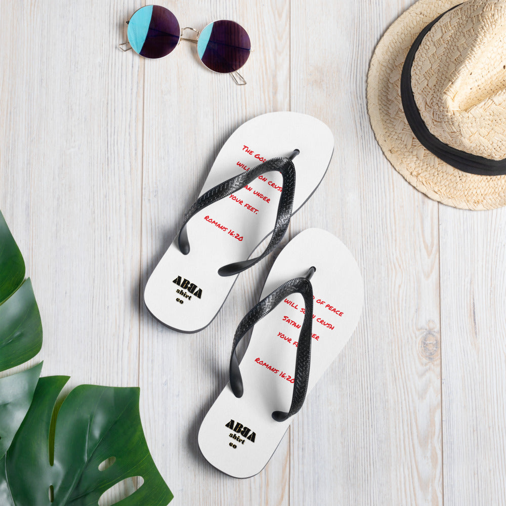 Romans 16:20 Flip-Flops - Broken Chains Apparel