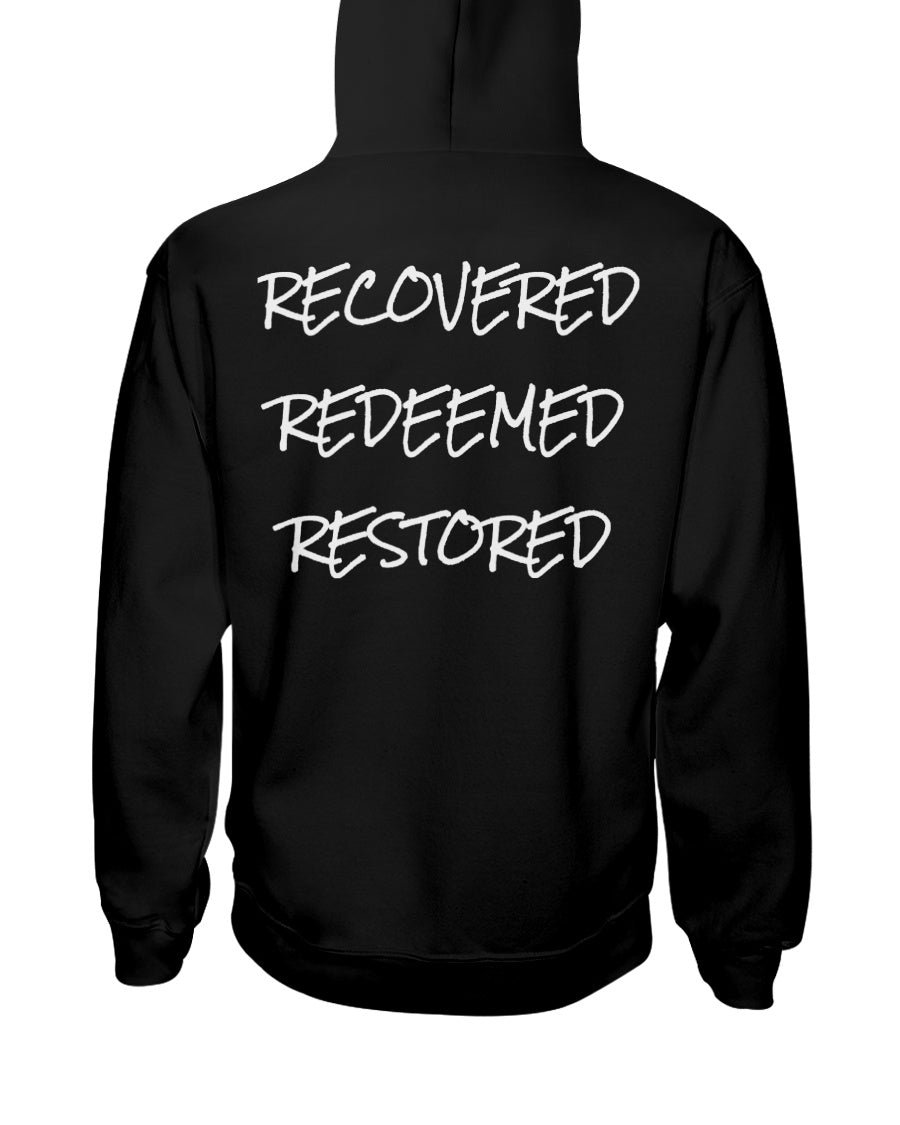 R3 Big-N-Tall-Hoodie (Recovered, Redeemed, Restored) - Broken Chains Apparel