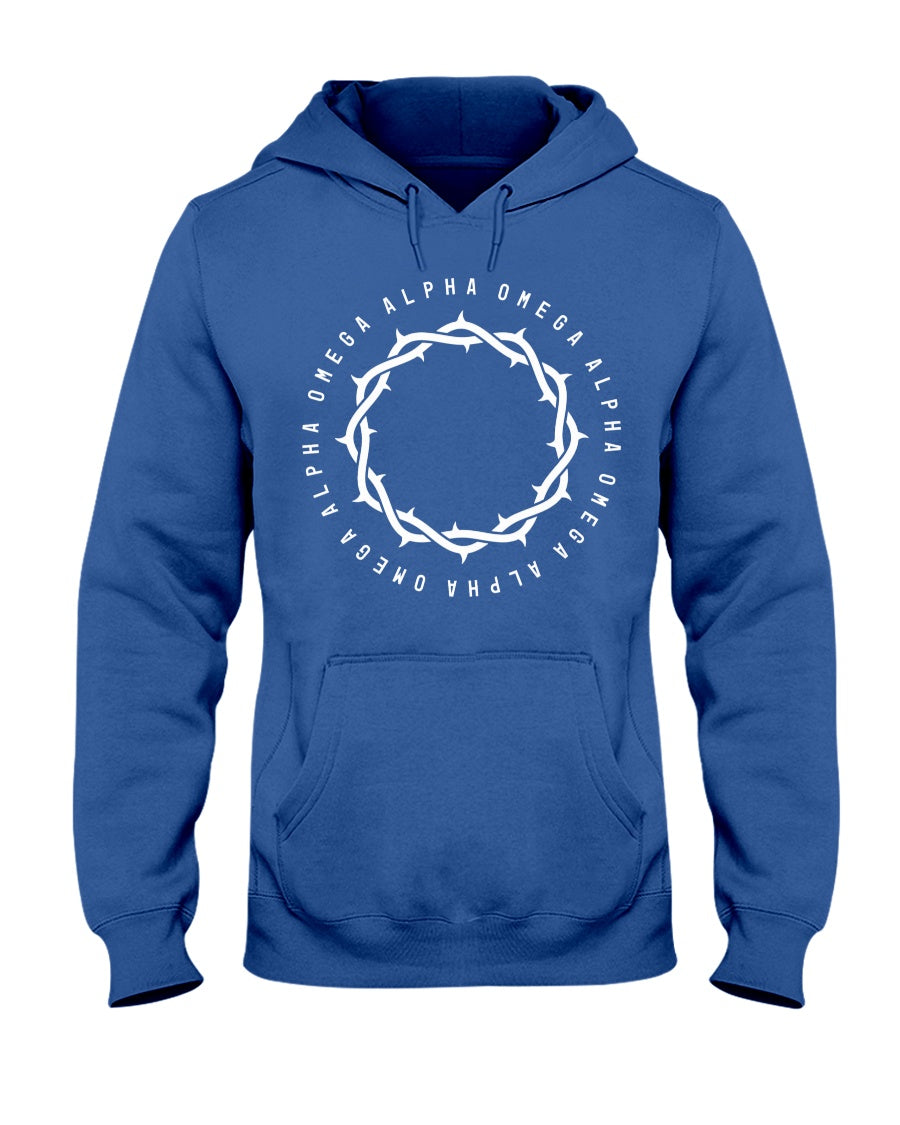 Alpha Omega - Large Crown - Big-N-Tall-Hoodie - Broken Chains Apparel