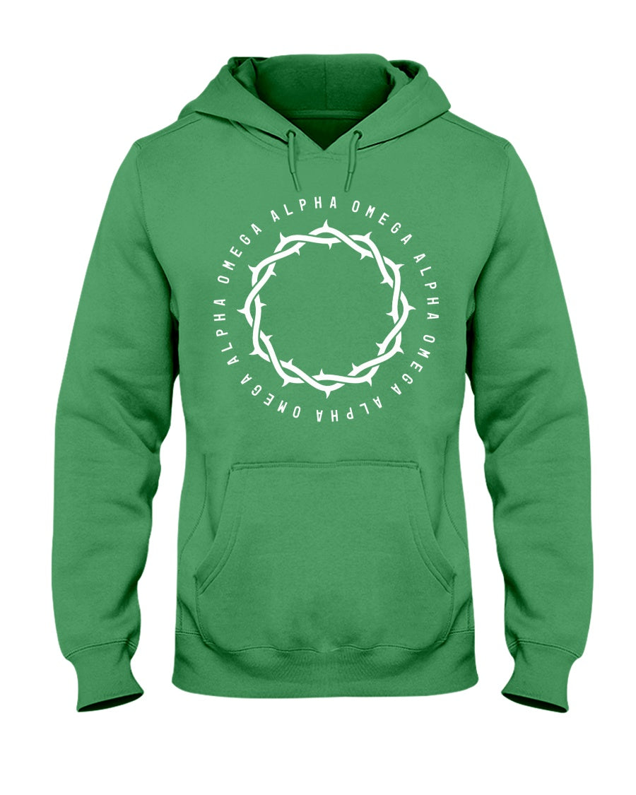 Alpha Omega - Large Crown - Big-N-Tall-Hoodie - Broken Chains Apparel