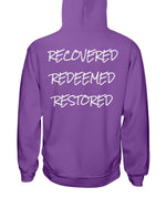 Load image into Gallery viewer, R3 Hoodie (Recovered, Redeemed, Restored) - Broken Chains Apparel
