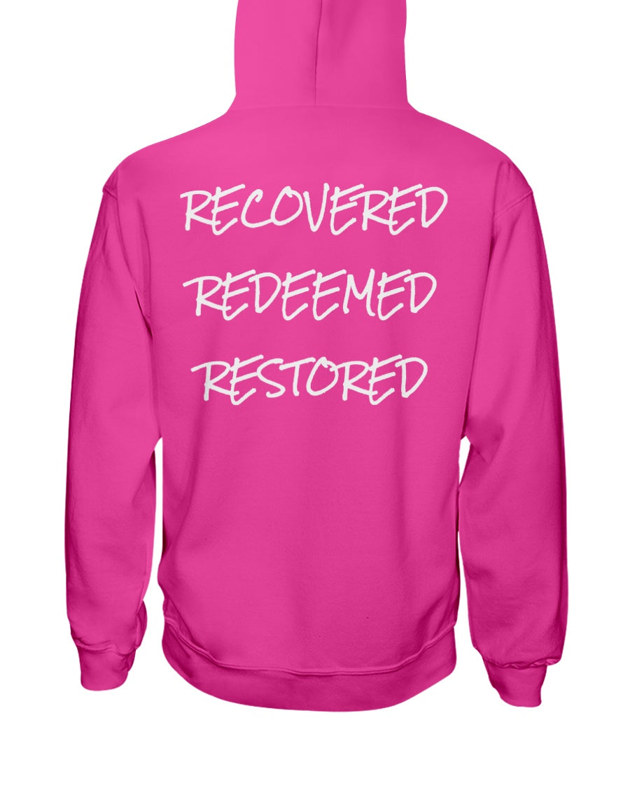 R3 Big-N-Tall-Hoodie (Recovered, Redeemed, Restored) - Broken Chains Apparel