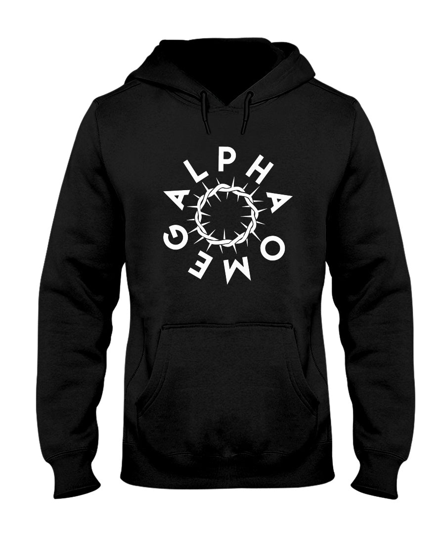 Alpha Omega-Crown-of-Thorns-Hoodie - Broken Chains Apparel