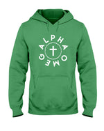 Load image into Gallery viewer, Alpha Omega-Crown and Cross - Big-N-Tall-Hoodie - Broken Chains Apparel
