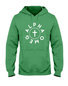 Alpha Omega-Crown and Cross - Big-N-Tall-Hoodie - Broken Chains Apparel