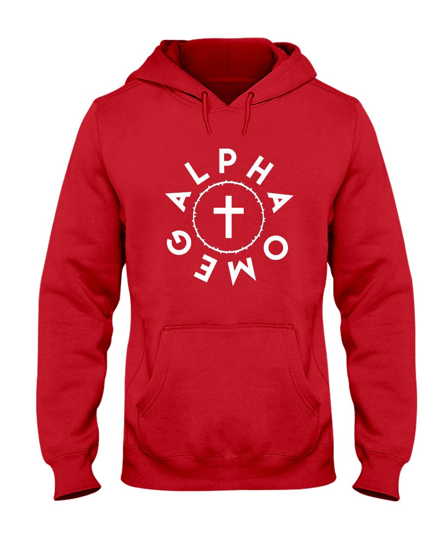 Alpha Omega-Crown and Cross - Big-N-Tall-Hoodie - Broken Chains Apparel