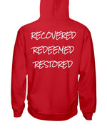 Load image into Gallery viewer, R3 Big-N-Tall-Hoodie (Recovered, Redeemed, Restored) - Broken Chains Apparel
