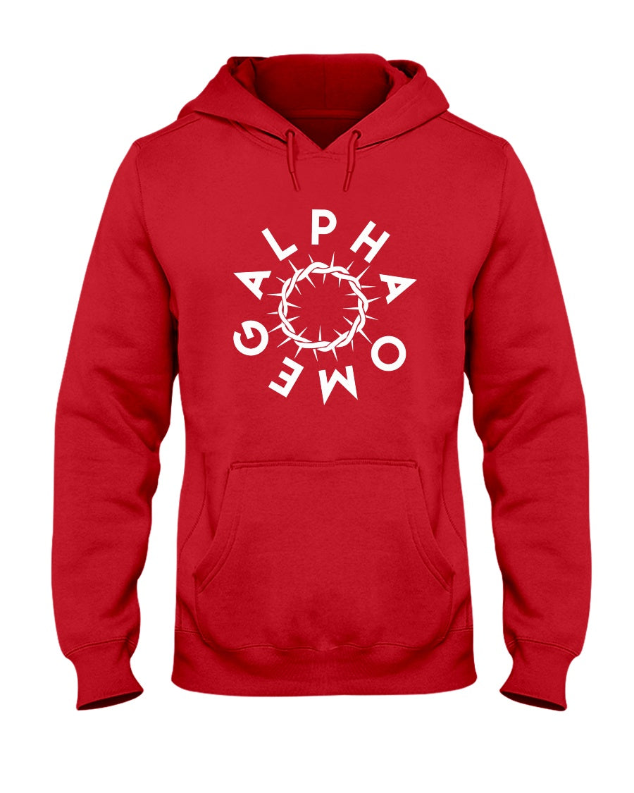 Alpha Omega-Crown-of-Thorns-Big-N-Tall-Hoodie - Broken Chains Apparel