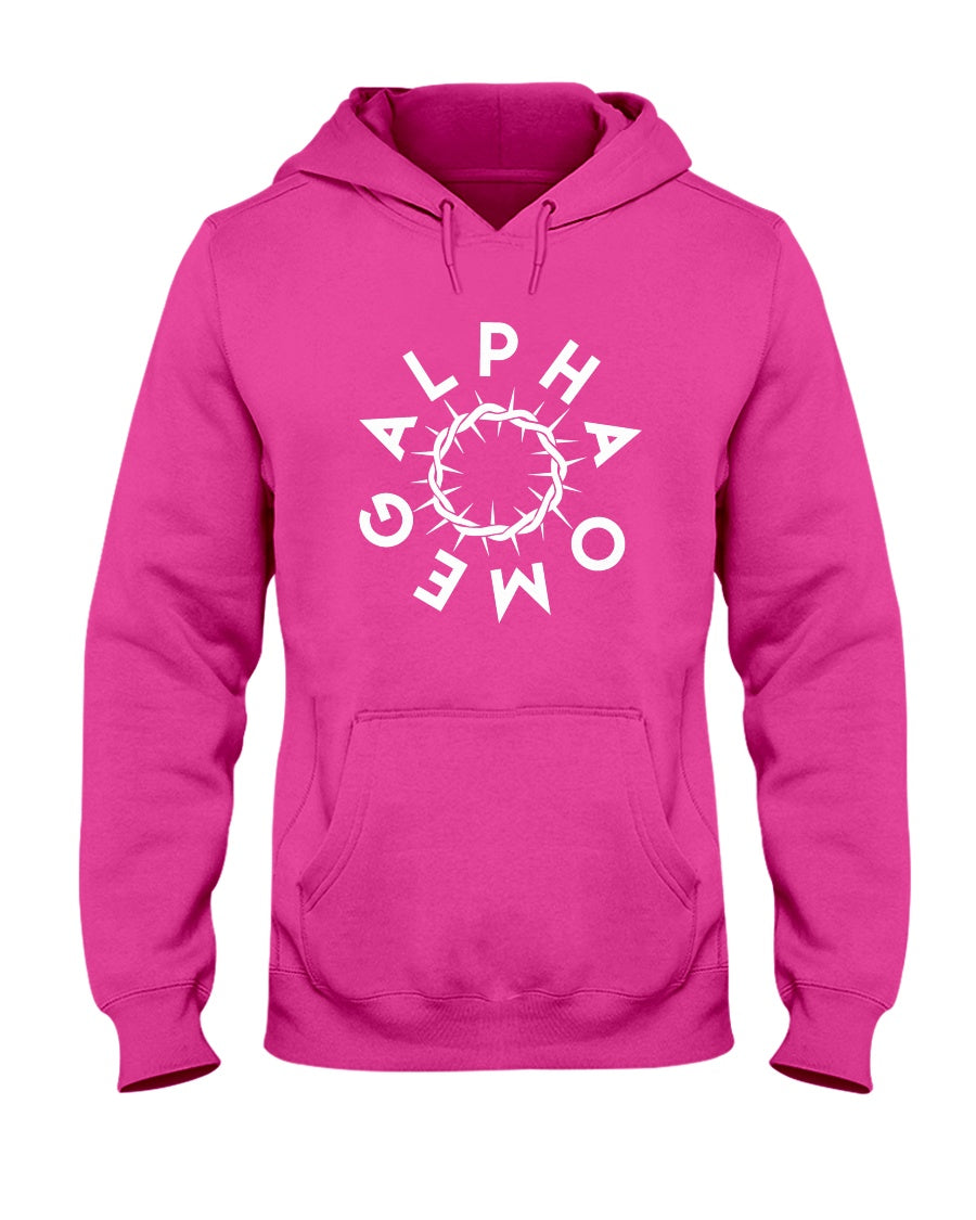 Alpha Omega-Crown-of-Thorns-Big-N-Tall-Hoodie - Broken Chains Apparel