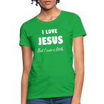 Load image into Gallery viewer, I Love Jesus Women&#39;s But Cuss A Little T-Shirt - Broken Chains Apparel

